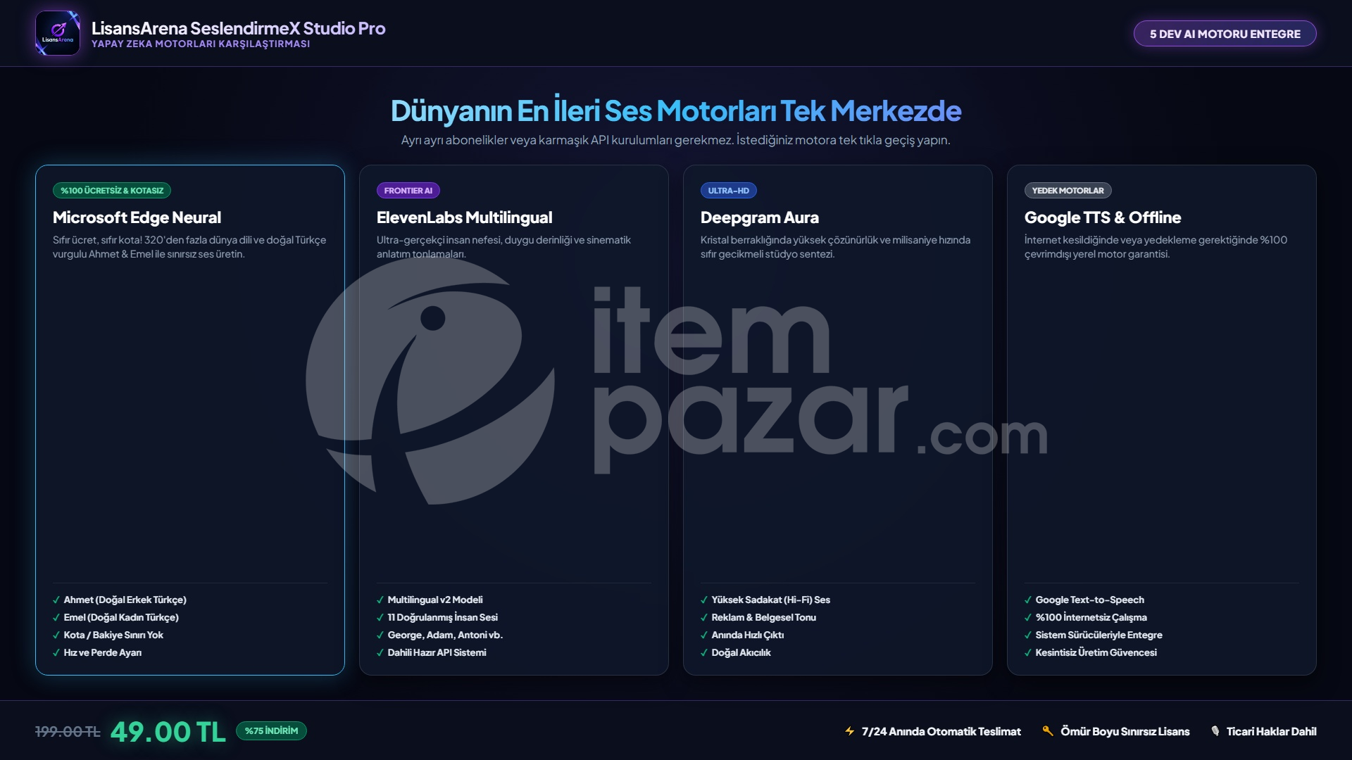 SeslendirmeX Pro | Yapay Zeka Türkçe Ses Motoru
