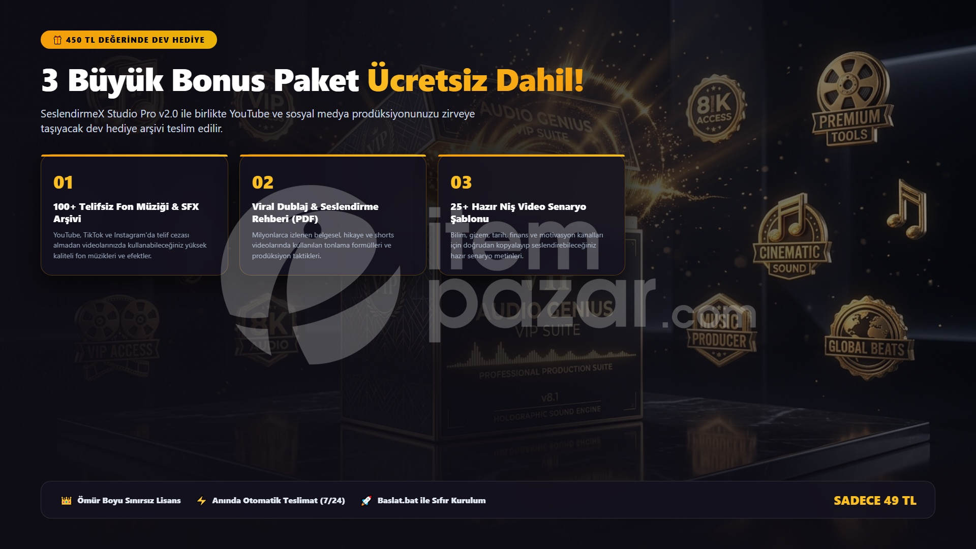 SeslendirmeX Studio Pro AI Metinden Sese TTS