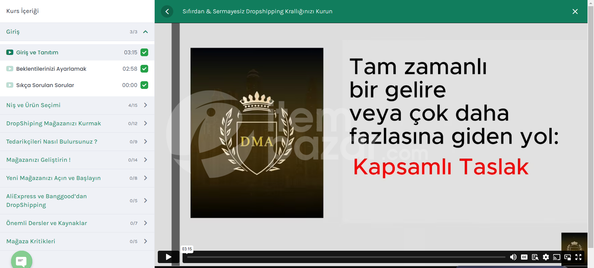 Sıfırdan & Sermayesiz Dropshipping Paketi