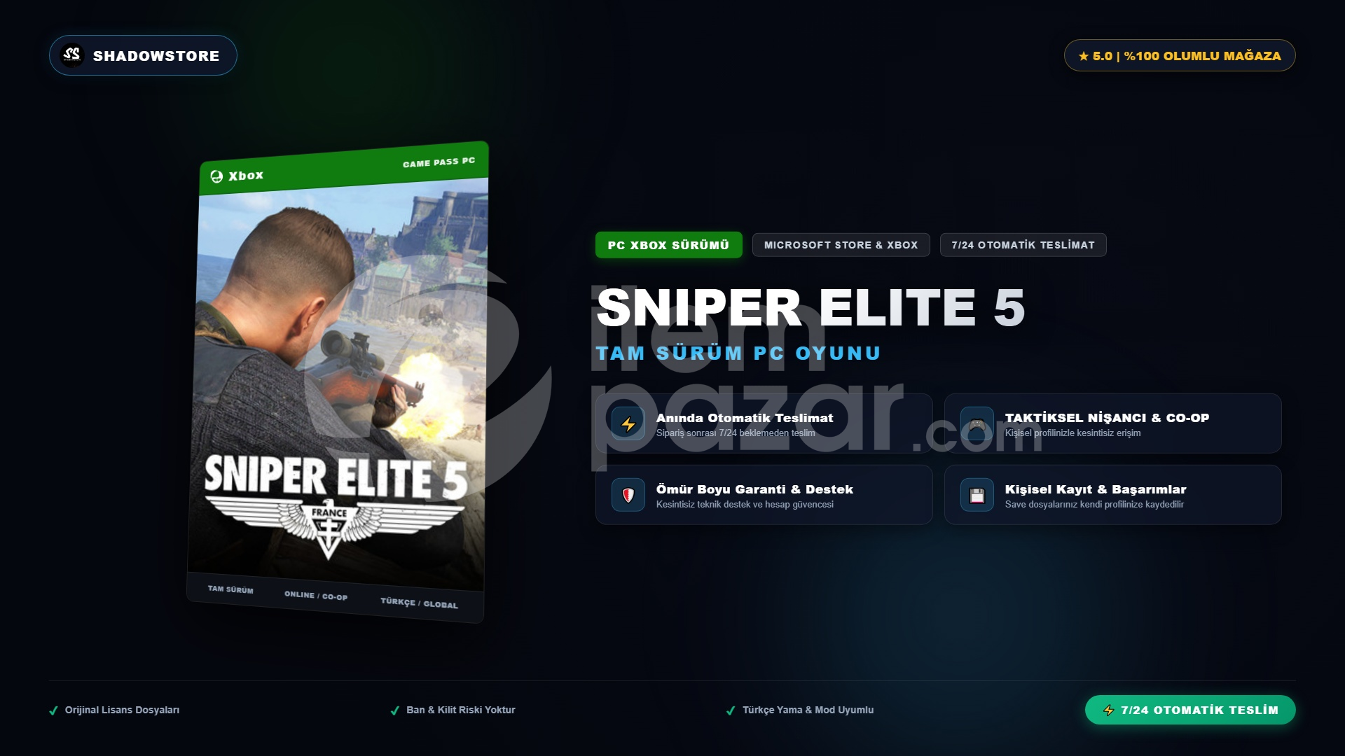 Sniper Elite 5 Tam Sürüm Online Garanti