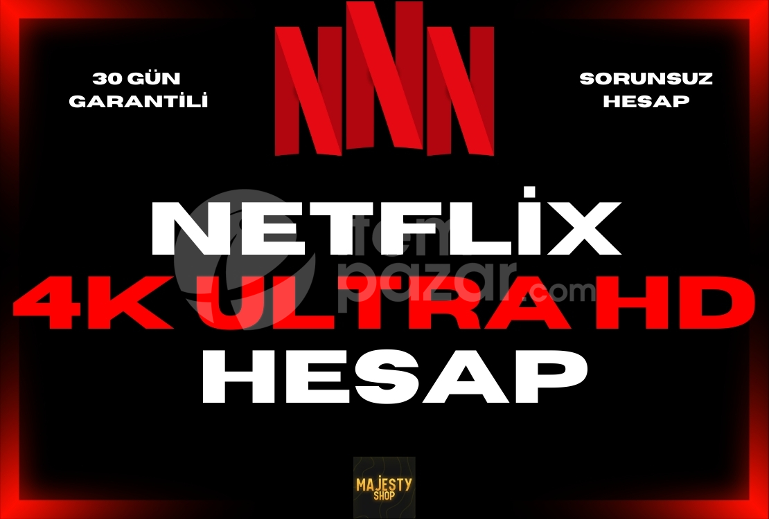 [SORUNSUZ 4K UHD] NETFLİX 1 AYLIK HESAP