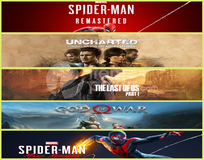 Spider R. + Uncharted + Tlou + Gow + Miles