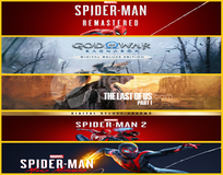 Spider + Ragnarök + Tlou1 + Spiderman 2 + Miles