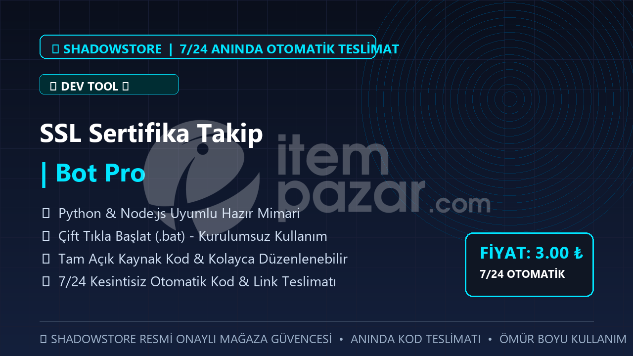 SSL Sertifika Takip | Bot Pro | #056