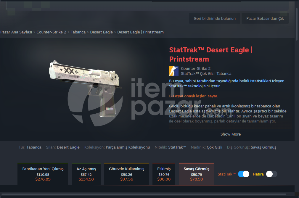 StatTrak™ Desert Eagle | Printstream