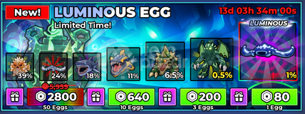Steal An Egg Luminous Egg 1 Egg