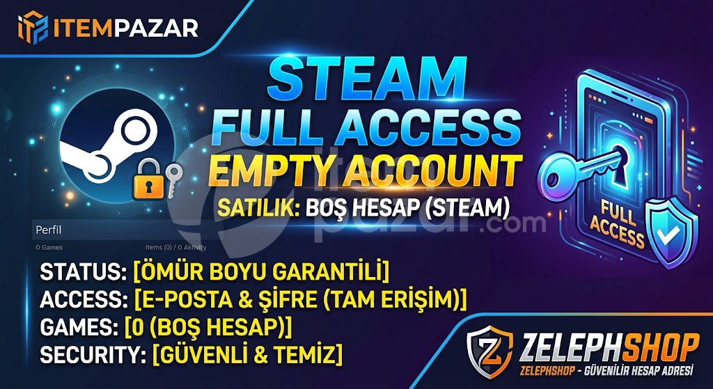 STEAM - FULL ERİŞİMLİ BOŞ HESAP SUDAN UCUZ