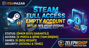 STEAM - FULL ERİŞİMLİ BOŞ HESAP SUDAN UCUZ