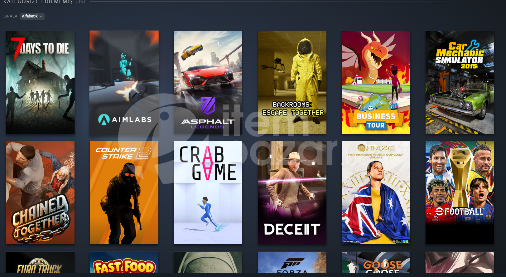steam hesap 30+ artı oyun 15+ paralı oyun 