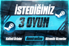  ✅ STEAM İSTEDİĞİNİZ 3 OYUN + GARANTİ ✅