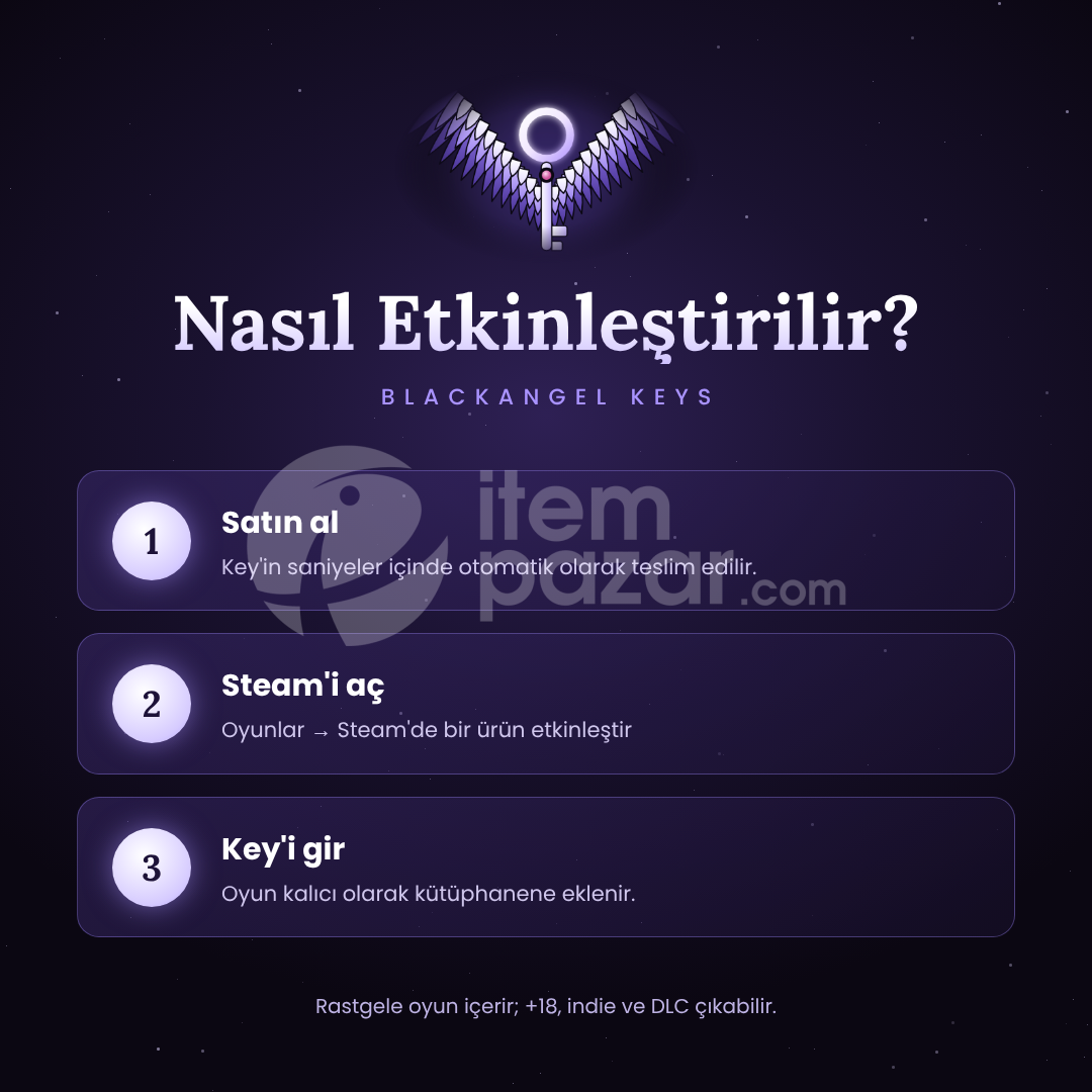 Steam Random Key - 7/24 Teslim + Değişim