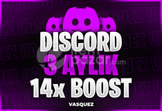 [STOK VAR] Discord 3 Aylık 14x Boost 