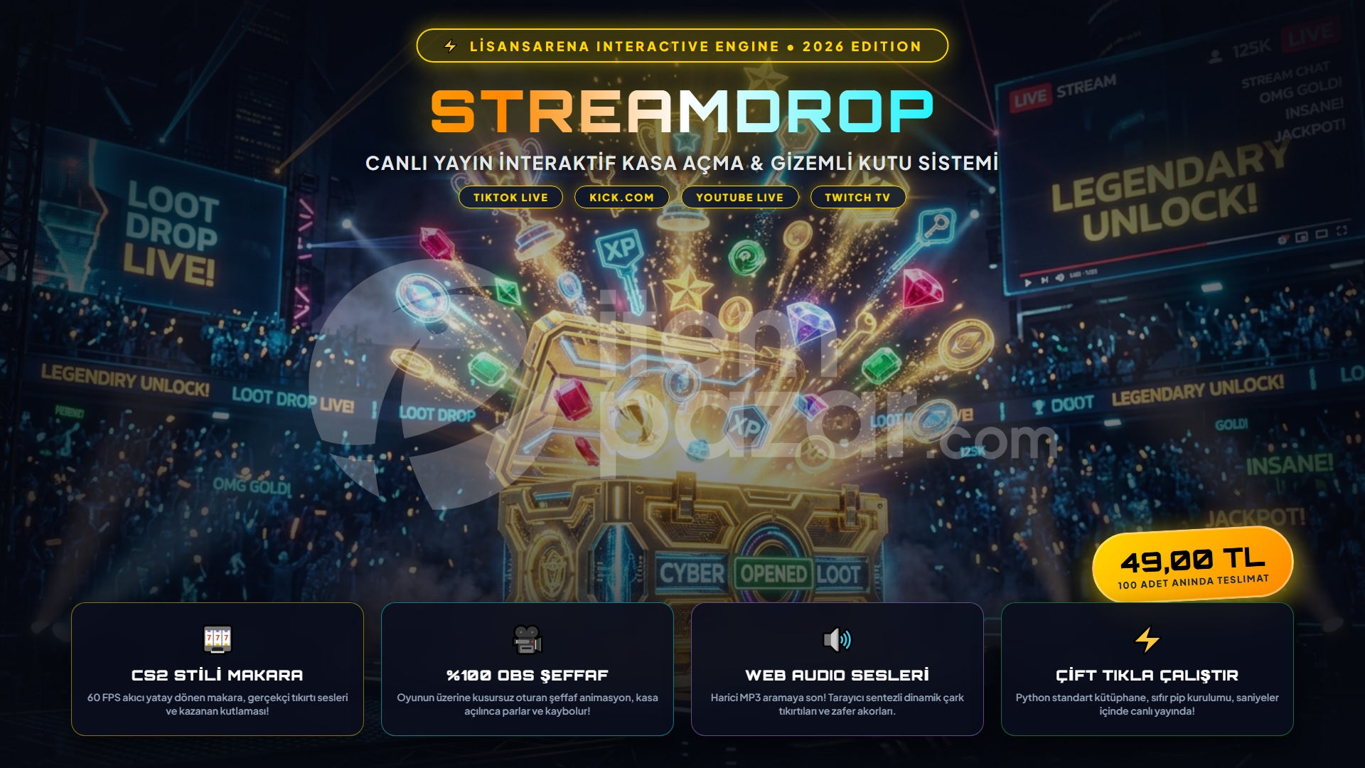 StreamDrop | Kasa Acma Bot