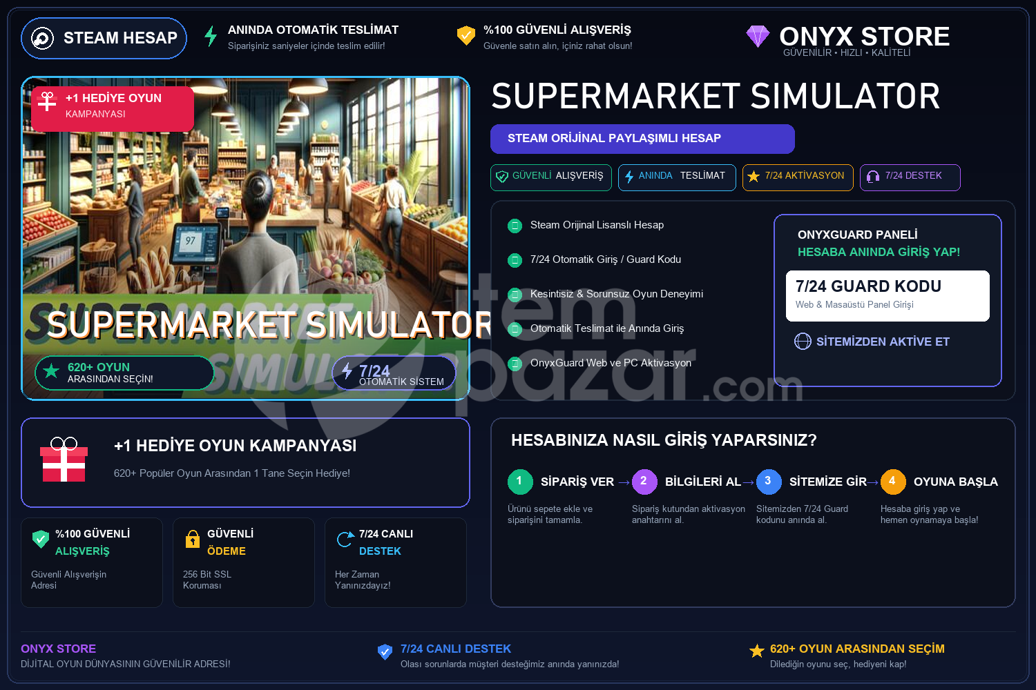 Supermarket Simulator Garantili + Hediye