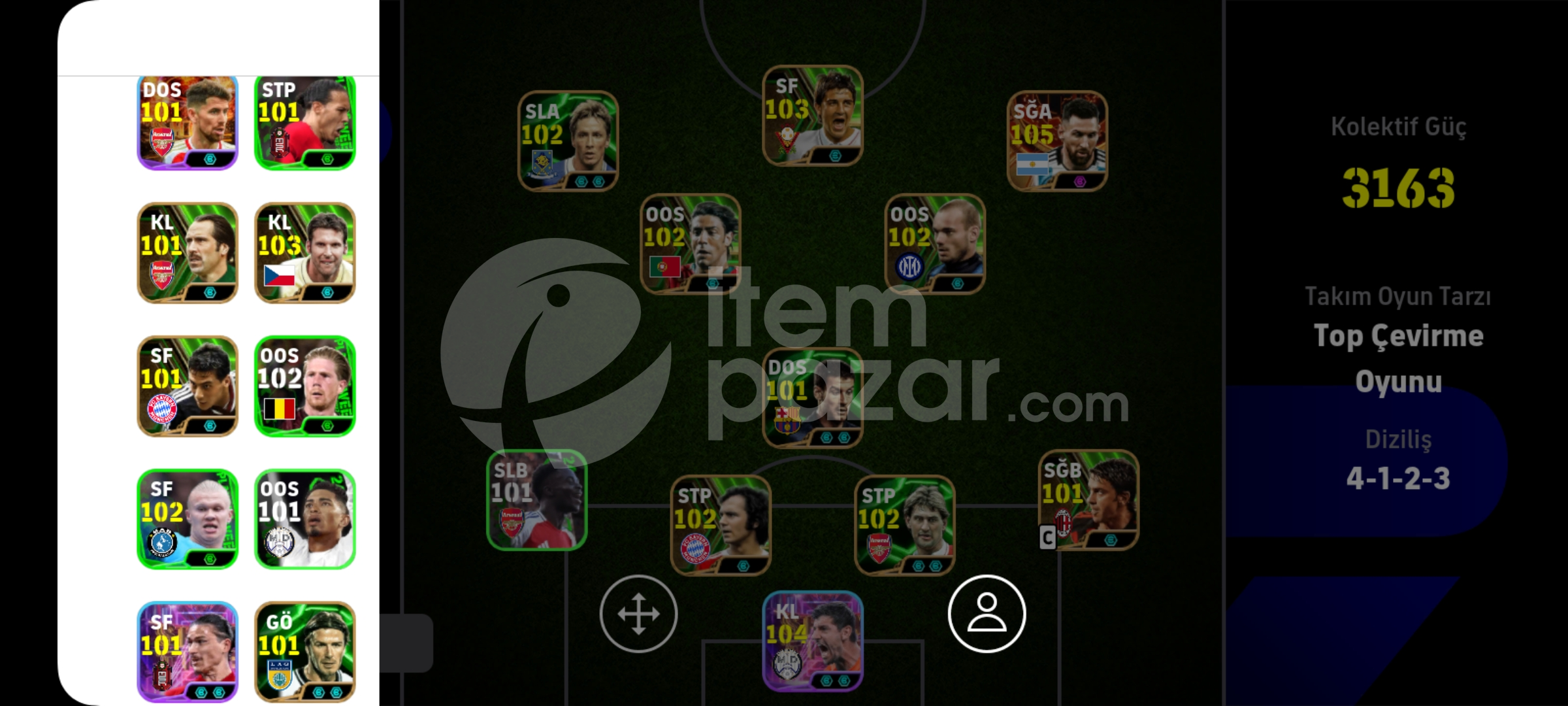 Tek Bağ 105 Arjantin Messi ve 104 Courtios