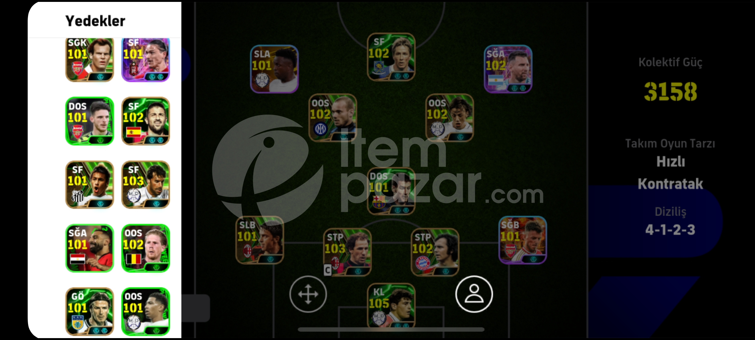 Tek Bağ 3158Kg 105 Casillas 103 Baresi