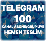 Telegram 100 Kanal Abone / Grup Üye