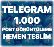 Telegram 1.000 Post Görüntülenme - Kalıcı