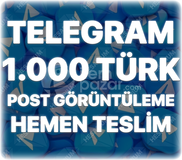 Telegram 1.000 Türk Post Görüntülenme
