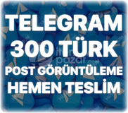 Telegram 300 Türk Post Görüntülenme