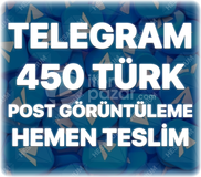 Telegram 450 Türk Post Görüntülenme