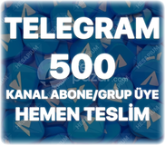 Telegram 500 Kanal Abone / Grup Üye
