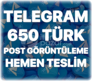 Telegram 650 Türk Post Görüntülenme