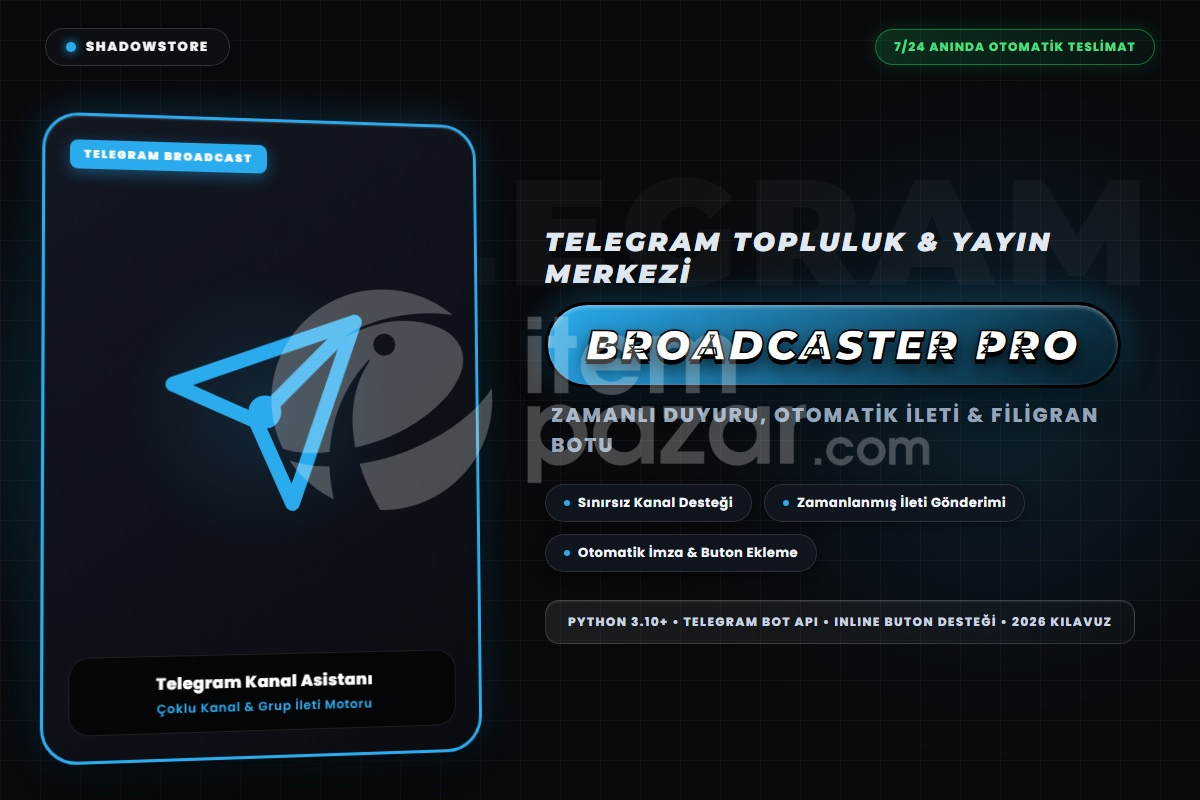 Telegram Çoklu Kanal İleti ve Otomatik Duyuru