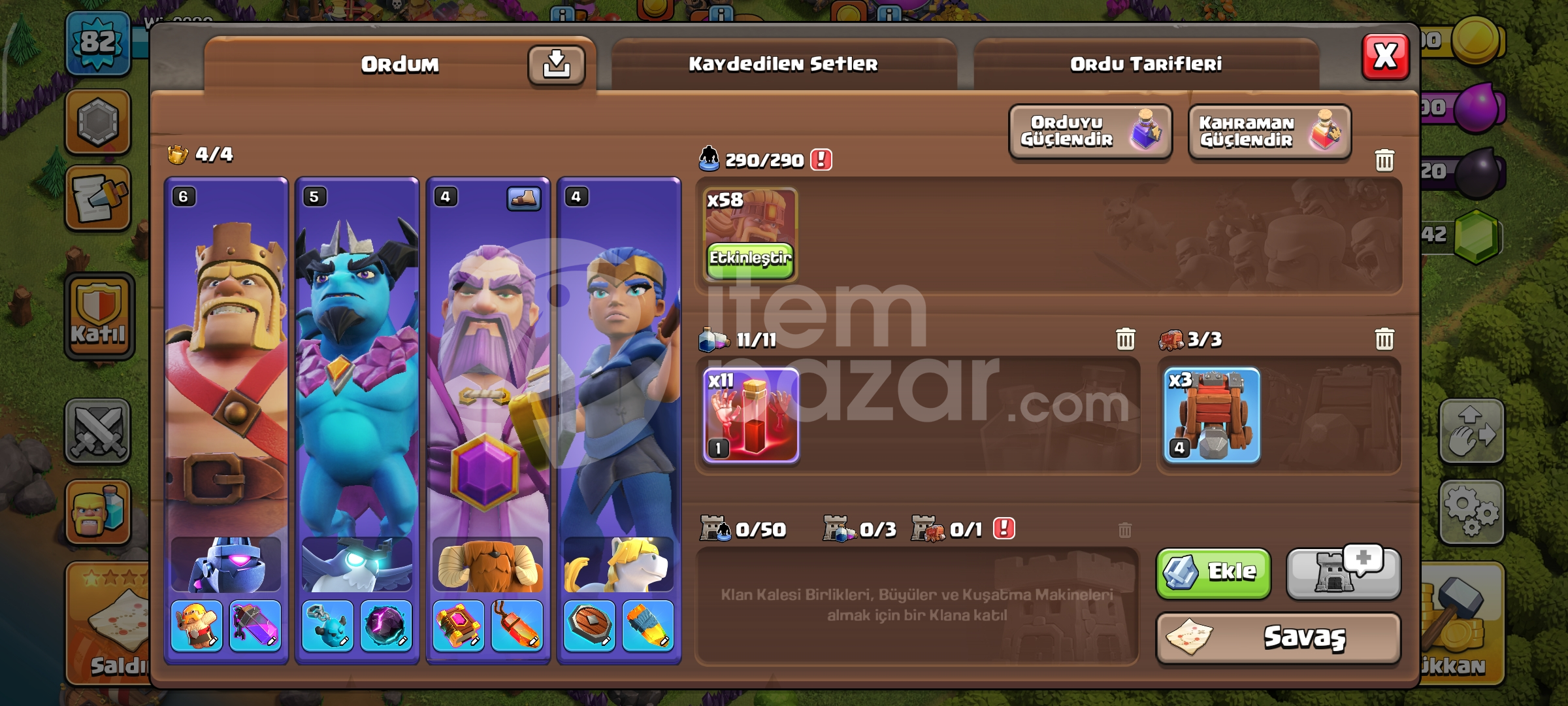 TH17 clash of clans hesabı / 4000 taş 
