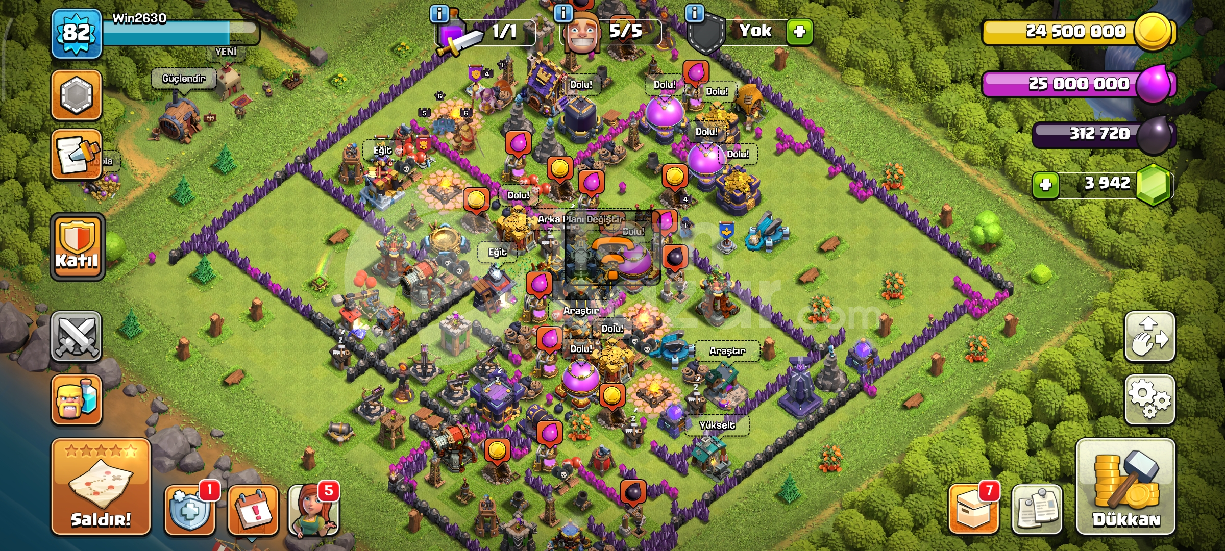 TH17 clash of clans hesabı / 4000 taş 