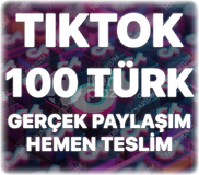 TikTok 100 Türk Paylaşım - Keşfet Etkili