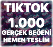 TikTok 1.000 Gerçek Beğeni - Keşfet Etkili