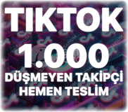 TikTok 1.000 Gerçek Takipçi - Düşüş Yok