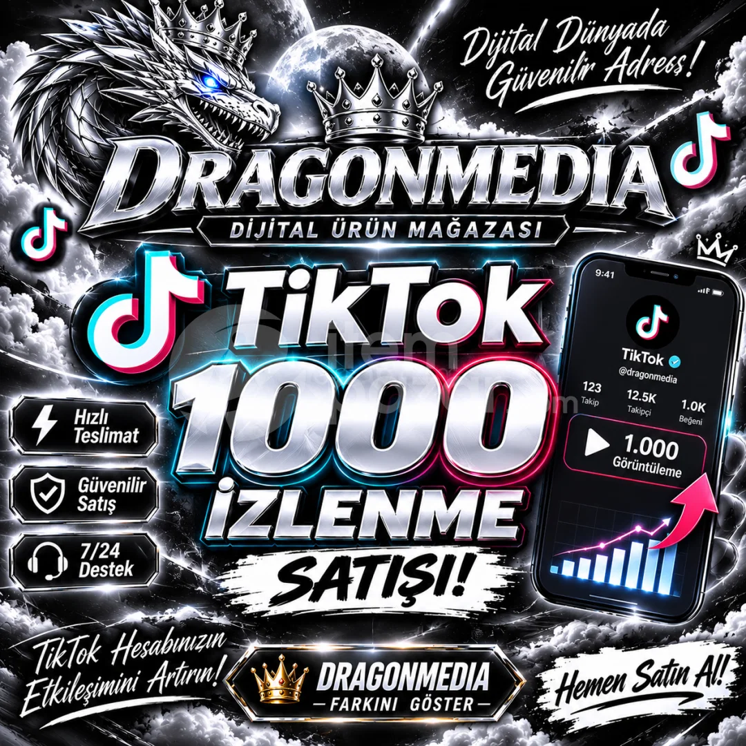 TikTok 1000 İzlenme 30 gün garantili 