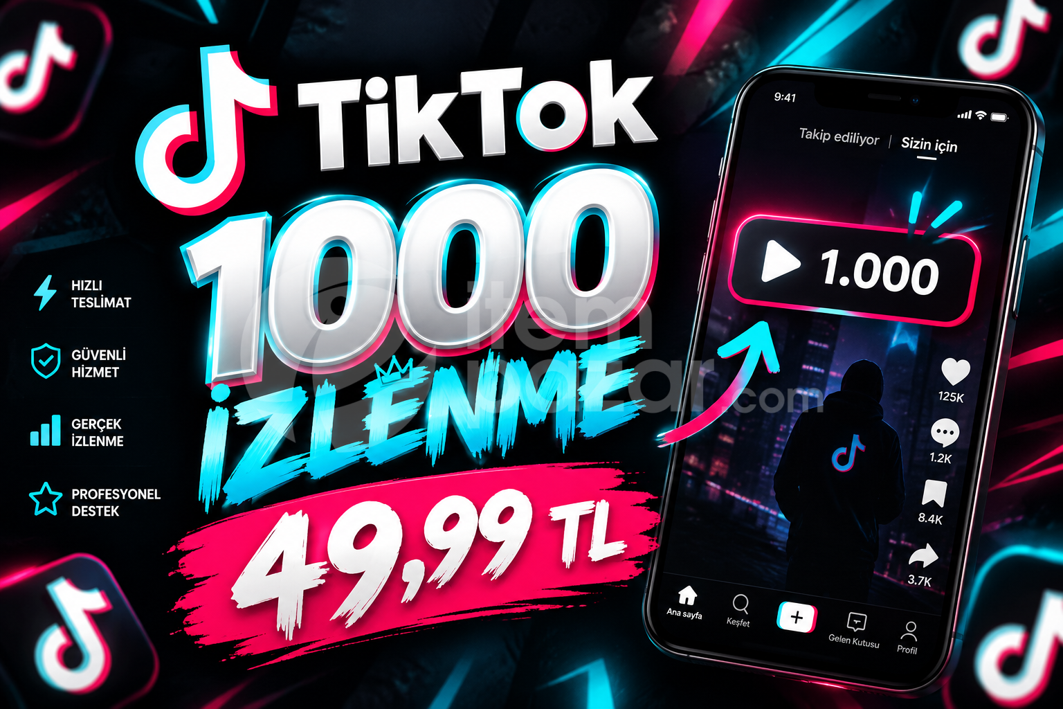 TikTok 1000 İzlenme 