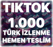 TikTok 1.000 Organik Türk İzlenme