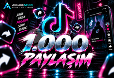 ✨Tiktok | 1000 Paylaşım + Garantili✨
