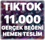 TikTok 11.000 Gerçek Beğeni - Keşfet Etkili