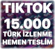 TikTok 15.000 Organik Türk İzlenme