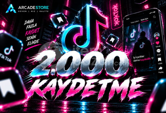 ✨Tiktok | 2000 Kaydetme + Garantili✨