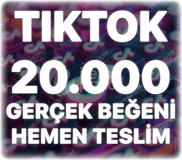 TikTok 20.000 Organik Beğeni - Keşfet Etkili