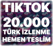 TikTok 20.000 Organik Türk İzlenme