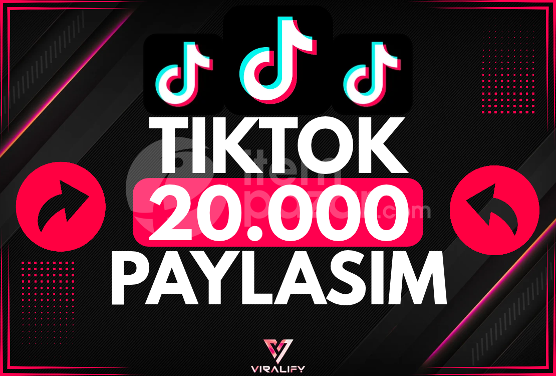 ⭐️TIKTOK 20.000 PAYLAŞIM - HIZLI⭐️