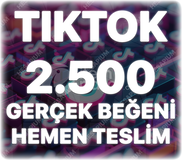 TikTok 2.500 Gerçek Beğeni - Keşfet Etkili