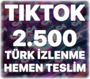 TikTok 2.500 Organik Türk İzlenme