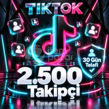 ⭐ TikTok 2.500 Takipçi | 30 Gün Telafi ⭐