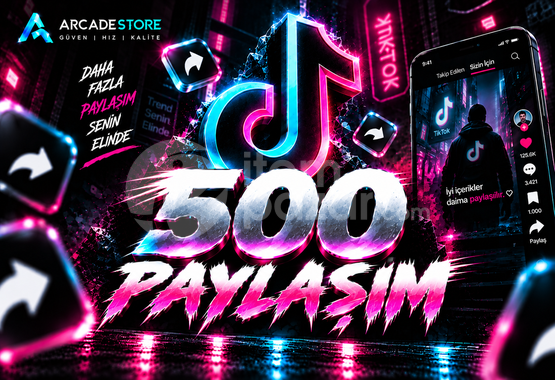 ✨Tiktok | 500 Paylaşım + Garantili✨