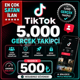 TİKTOK 5.000 GERÇEK TAKİPÇİ 500₺