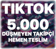 TikTok 5.000 Gerçek Takipçi - Düşüş Yok