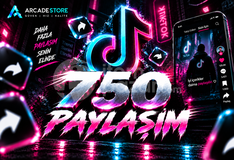 ✨Tiktok | 750 Paylaşım + Garantili✨